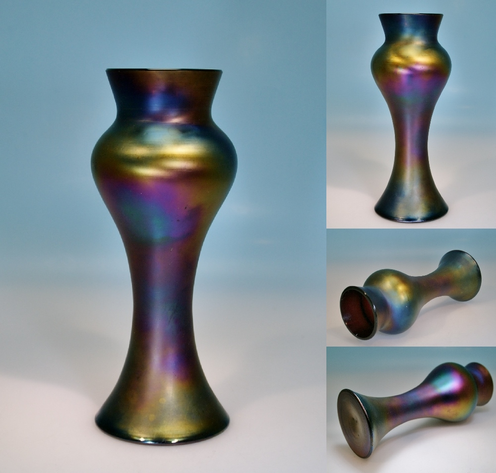Jugendstil Vase Josef Rindskopf Böhmen Irisierend Bronce Oilspot eBay